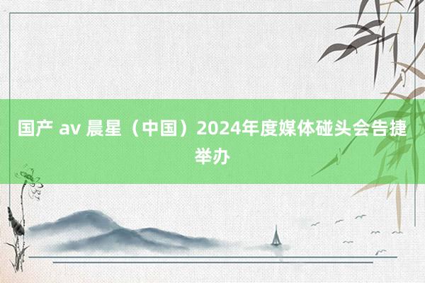 国产 av 晨星（中国）2024年度媒体碰头会告捷举办